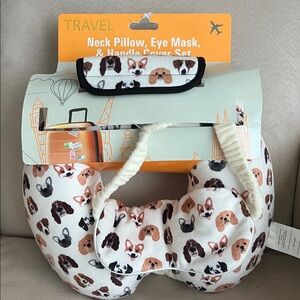 New 3-Piece Print Travel Neck Pillow Set 🐶